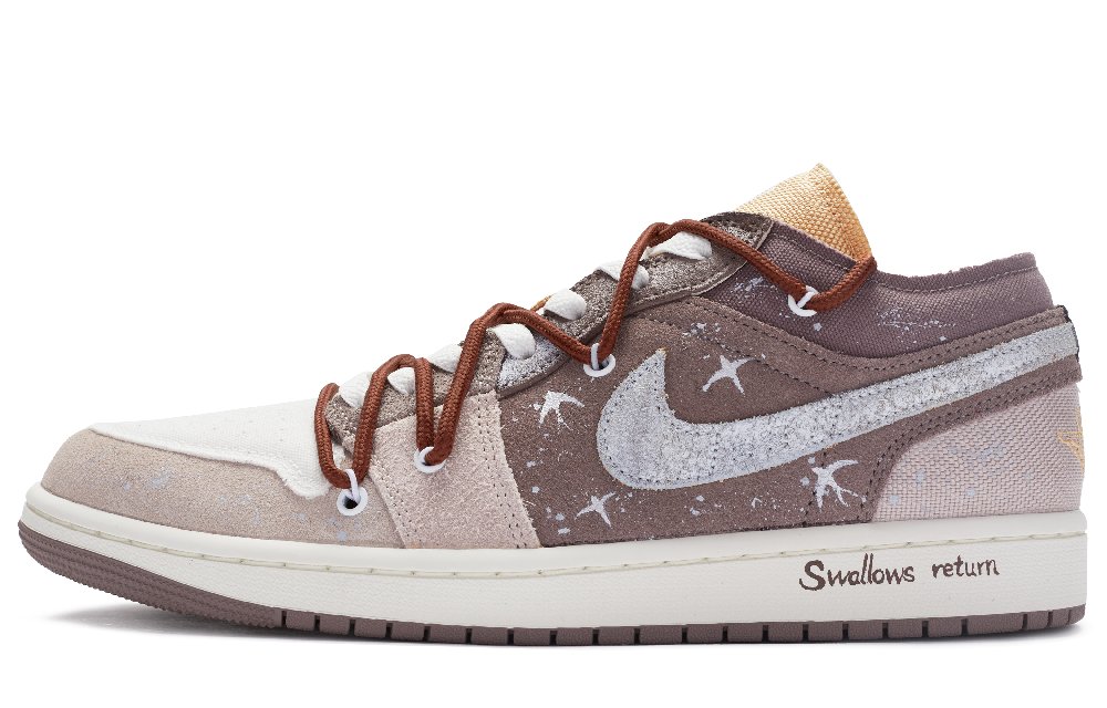 Jordan Air Jordan 1 Vintage Basketball Shoes Men's Low top Purple/Silver