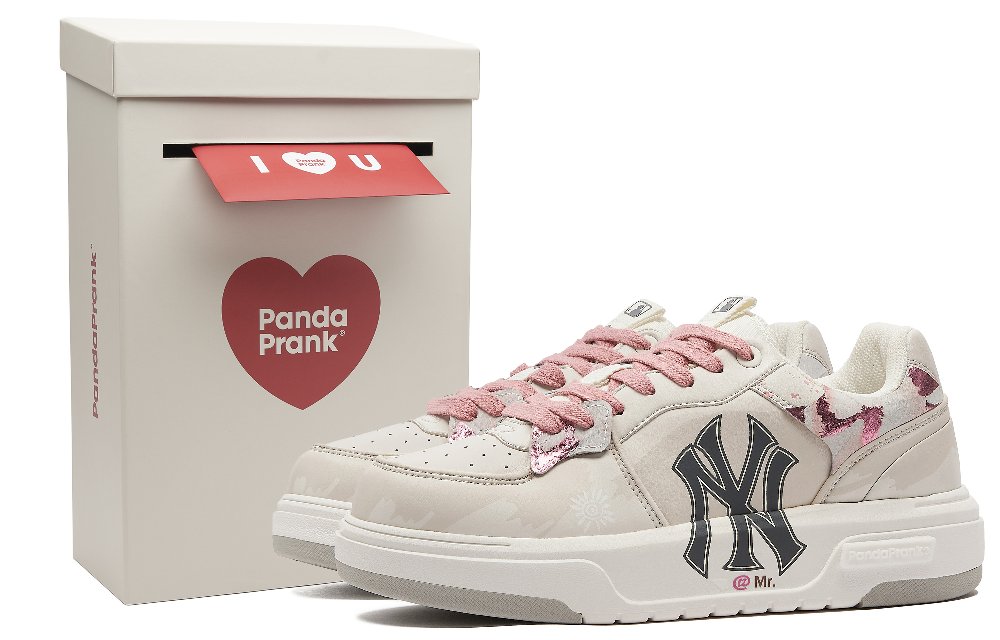 MLB Chunky Liner Skateboard Shoes Unisex Low-Top Pink/Gray