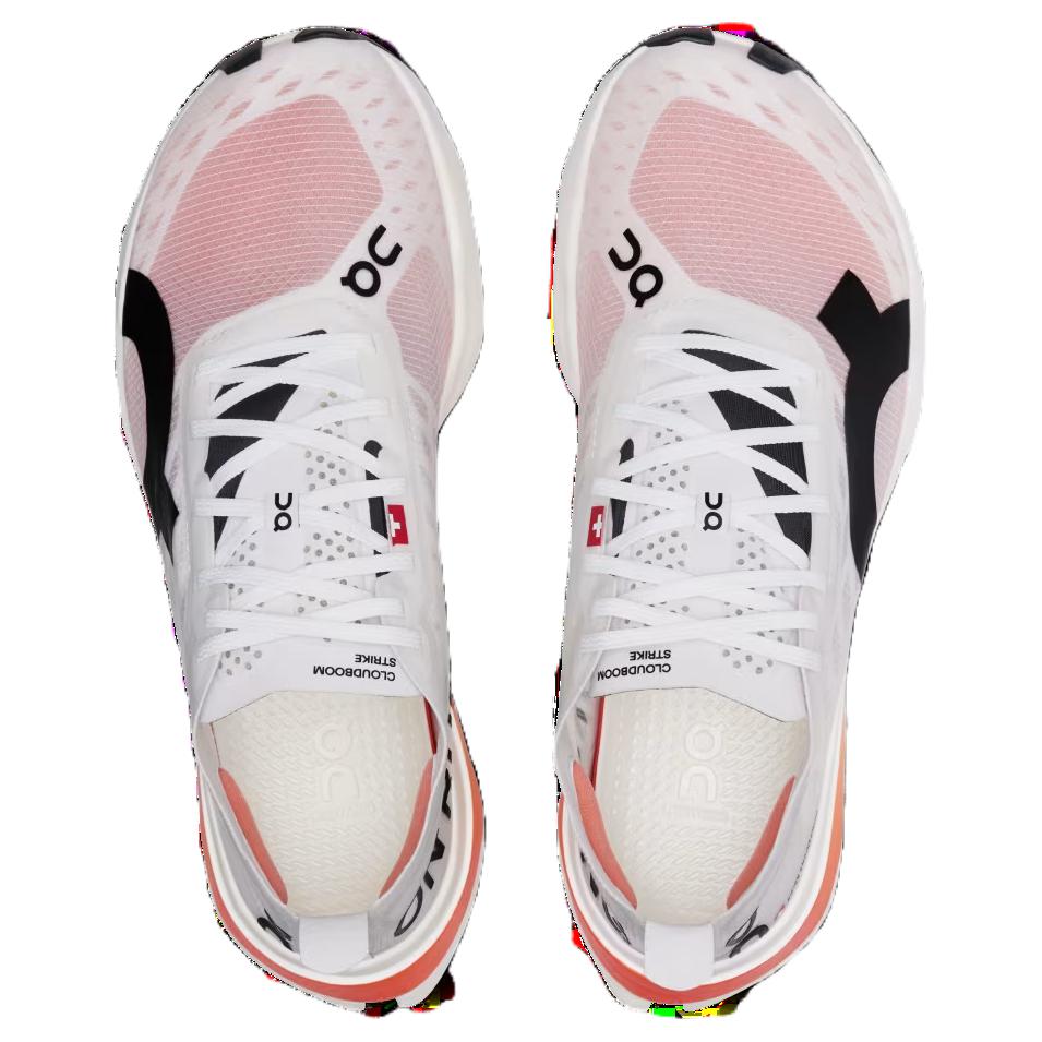 On Running Cloudboom Strike White Black Orange Women's