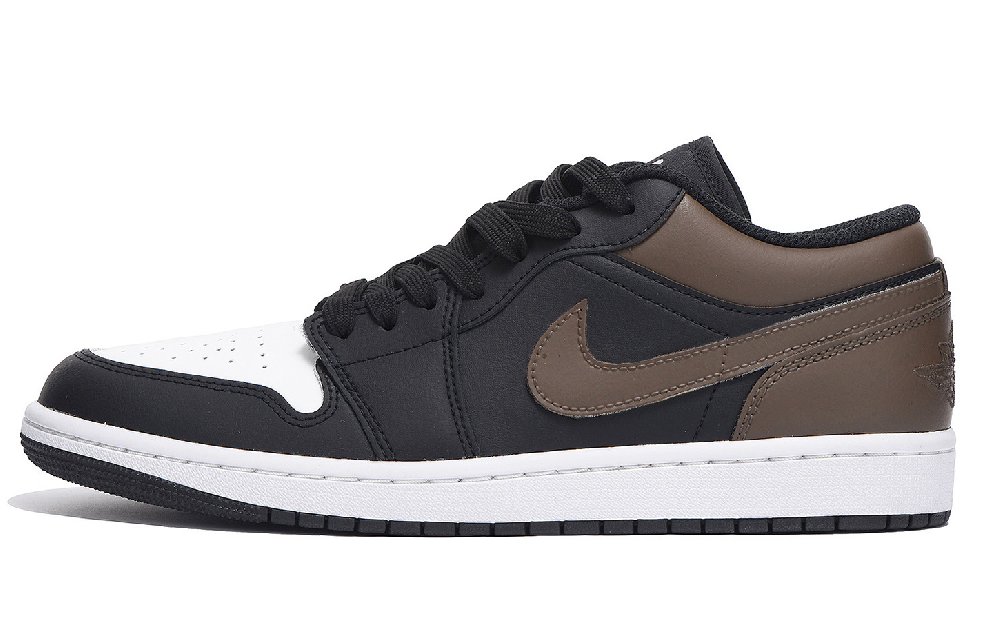 Jordan Air Jordan 1 Anti-Slip Wear-Resistant Low-Top Vintage Basketball Shoes Unisex Black Brown