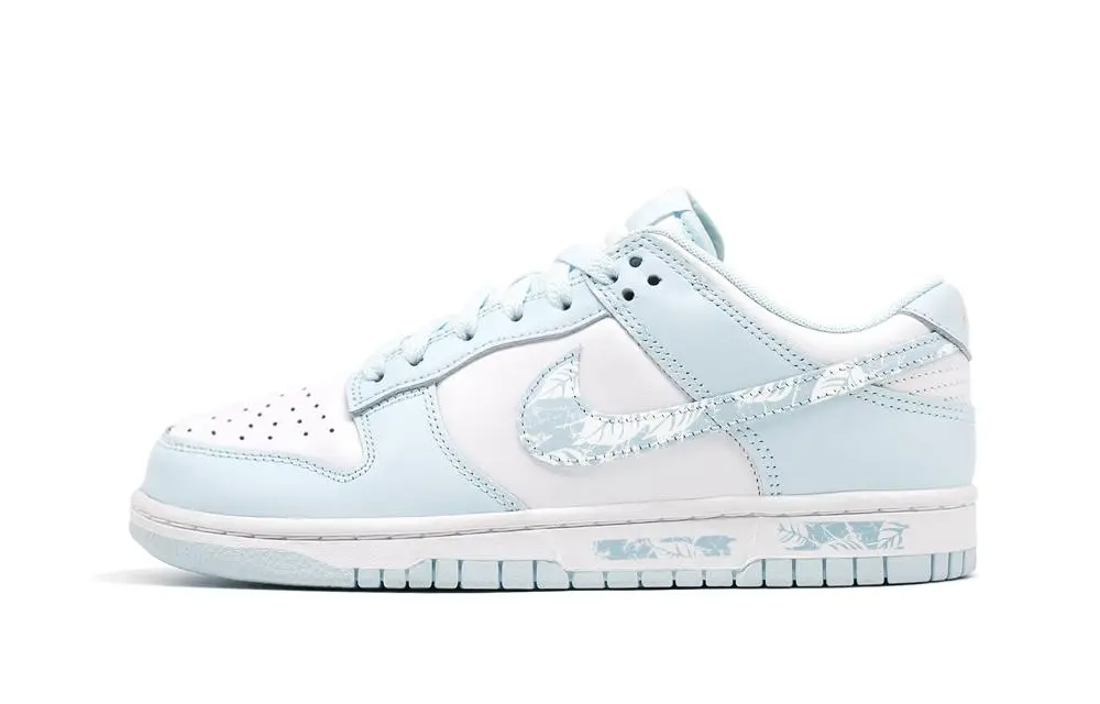 Nike Dunk Abrasion Resistant Low top Skateboard Shoes Unisex Blue White