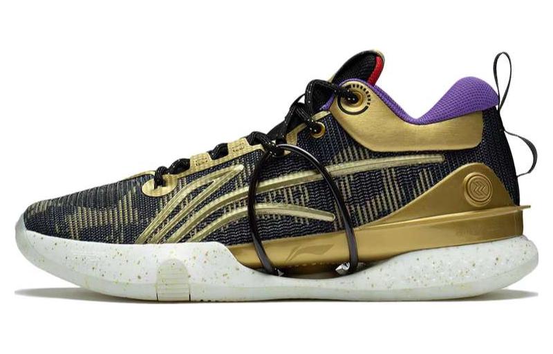 LiNing Speed 8 Anti-Slip And Wear-Resistant Lightweight Low-Top Basketball Shoes Men's Black Gold