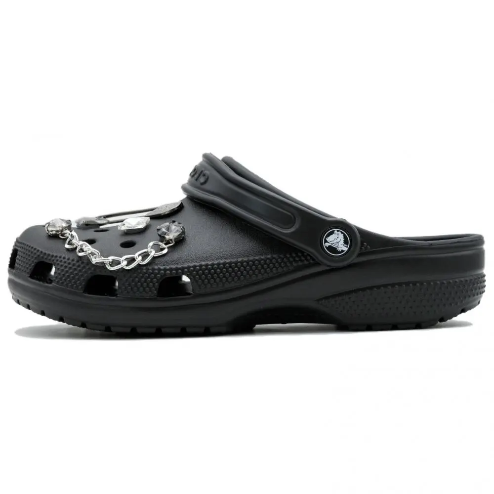 Crocs Classic Clog Pin Fun Clogs Unisex Black