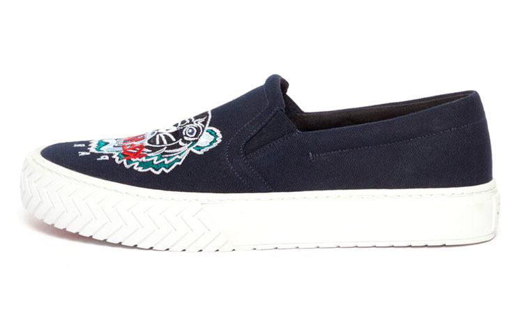 KENZO Tiger K Skate Low Top Stylish Skateboarding Shoes Men's Marine Blue