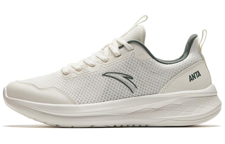 Anta Running Collection Cushioning Slip Resistant Low Top Running Shoes Men's White Gray