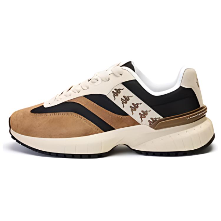 Kappa Anti-Slip Wear-Resistant Low-Top Casual Shoes Unisex Coffee Black