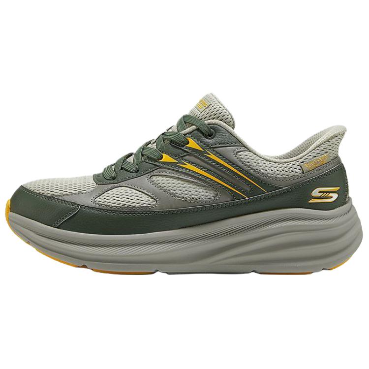 Skechers Slip ins Abrasion Resistant Low Top Casual Running Shoes Men's Olive Green