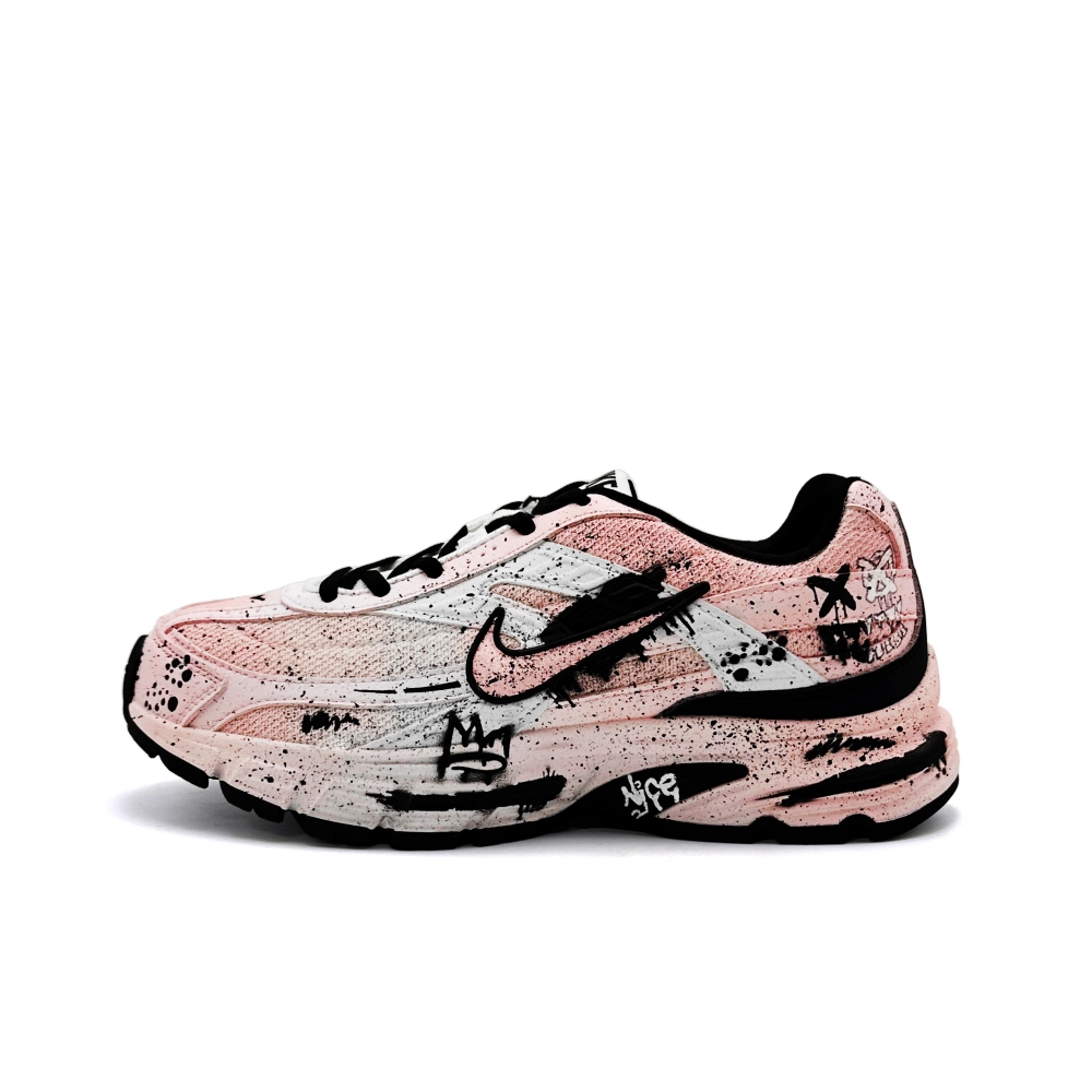 Nike Initiator Cushioning Support Breathable Low top Casual City Commute Running Shoes Women's Black White Pink