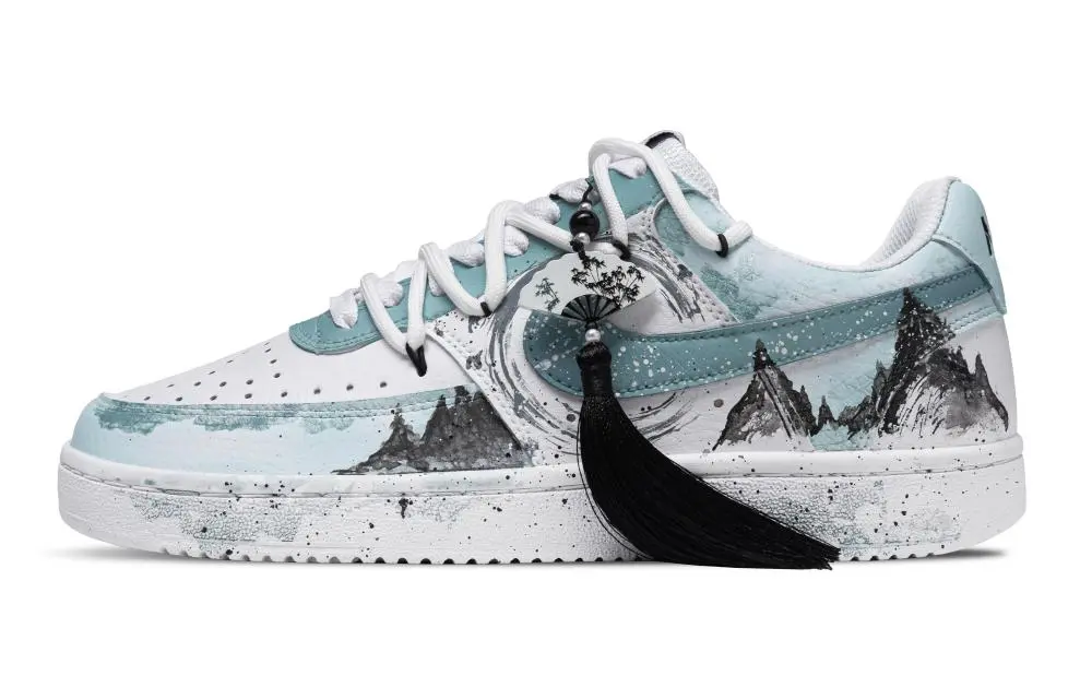 Nike Court Vision 1 Only Green Mountain Abrasion Resistant Low top Skateboard Shoes Unisex Green