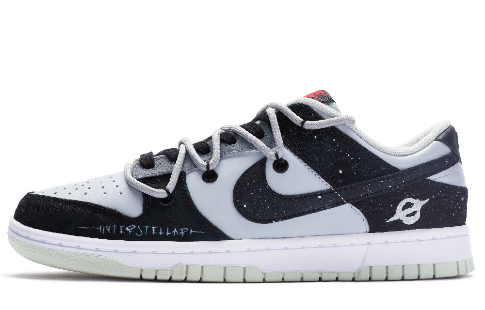 Nike Dunk Retro Low Top Skateboard Shoes Men's Black Gray