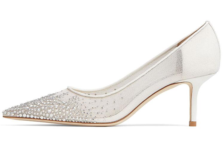 Jimmy Choo LOVE Slim Heel High Heels Women's White