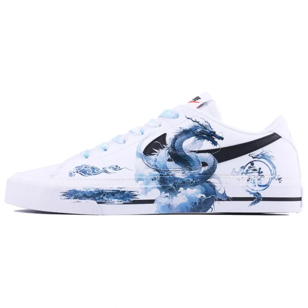 Nike Court Legacy Dragon Leaping Across The Vast Sea Abrasion Resistant Low top Skateboard Shoes Men's