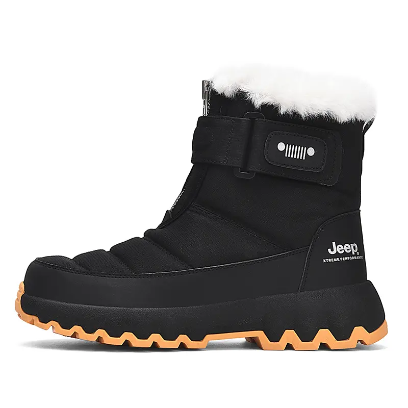 Jeep Crew Snow Boots Unisex Black