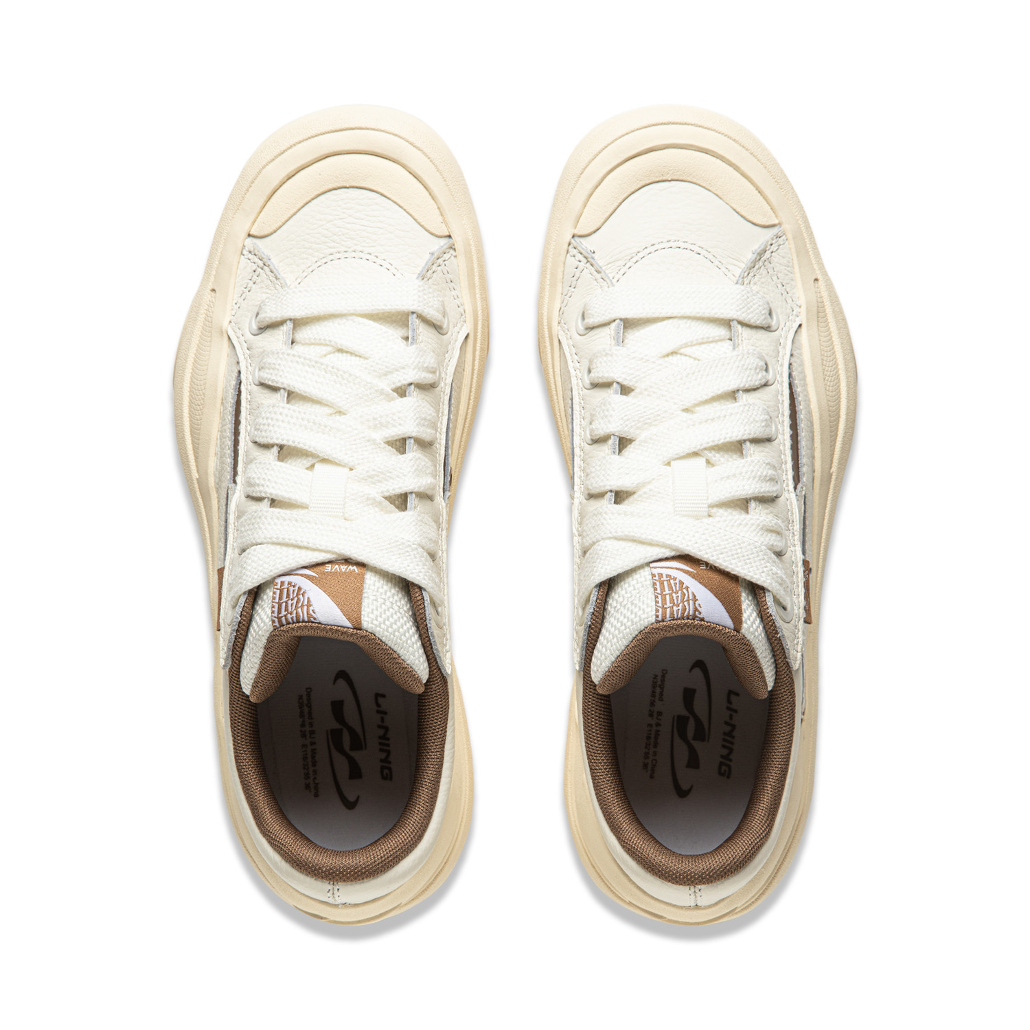 LiNing Wave S70 Anti-Slip Wear-Resistant Low-Top Skateboard Shoes Unisex Beige Brown купить в интернет-магазине Yoocart с быстрой доставкой по России.