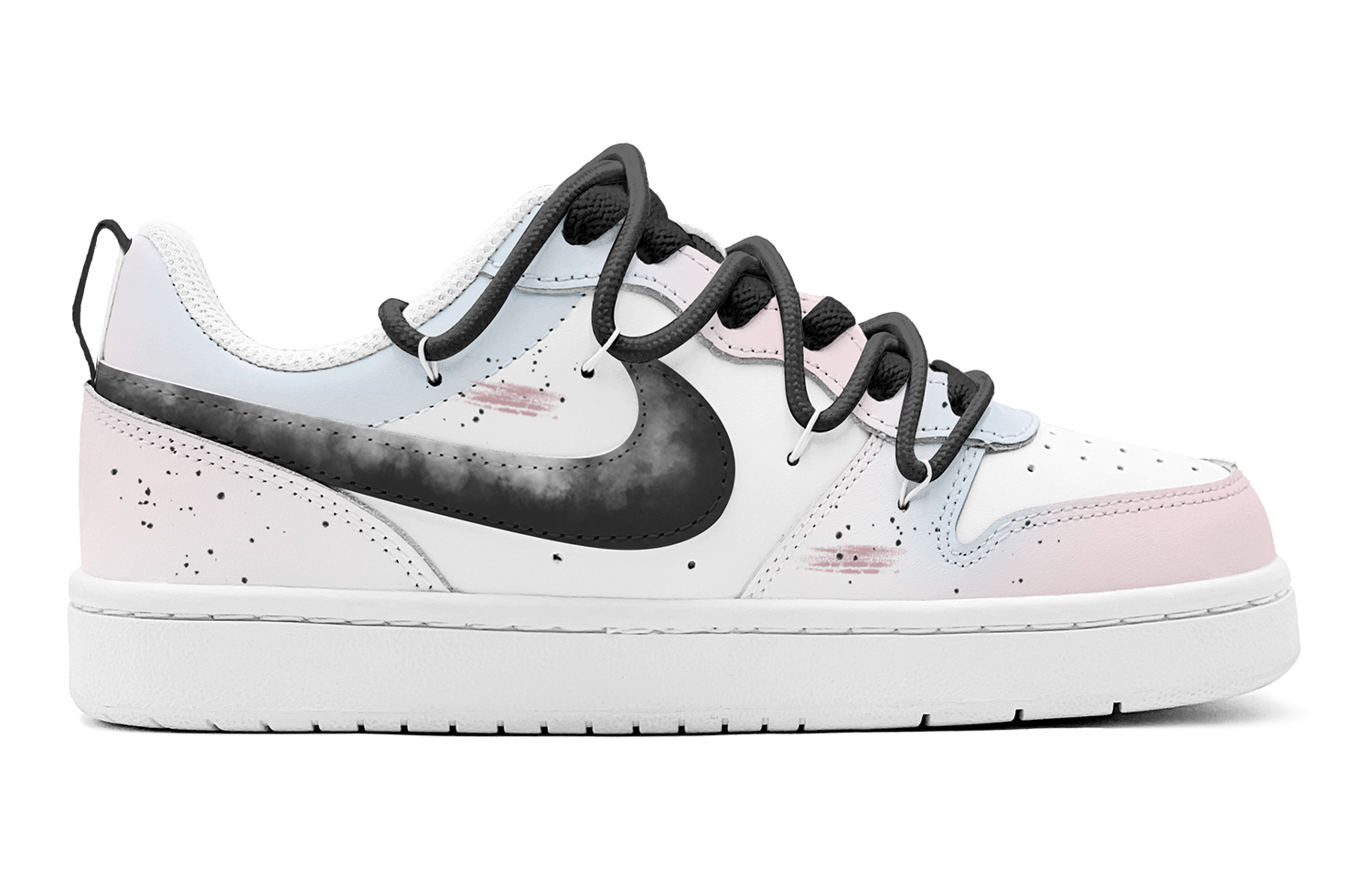 Nike Court Borough Ink Dye Pink Charm Low Top Skateboard Shoes Women's Pink Blue купить в интернет-магазине Yoocart с быстрой доставкой по России.