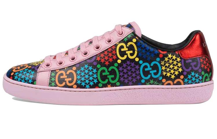 GUCCI Women's Ace Gg Supreme Low 'Psychedelic Pink'