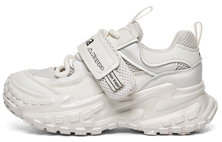 Kappa Anti-Slip And Wear-Resistant Breathable Low-Top Chunky Sneakers Women's Classic White