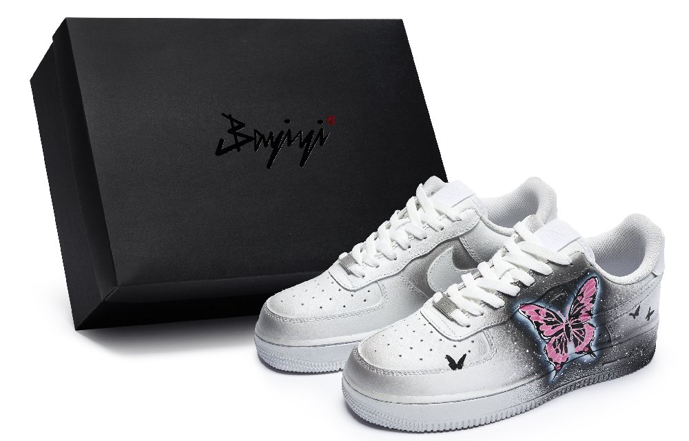 Nike Air Force 1 Skateboard Shoes Women's Low top Black/Pink