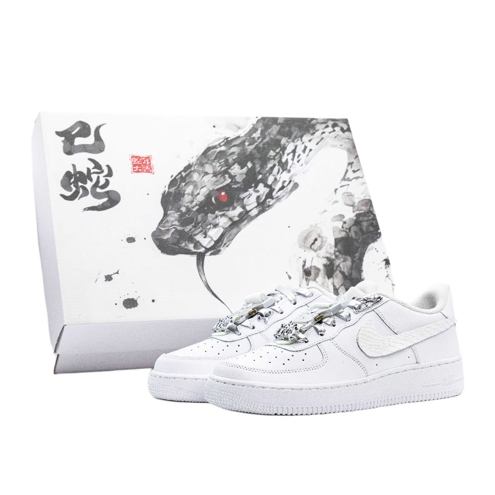 Nike Air Force 1 Anti-Slip Wear-Resistant Low-Top Skateboard Shoes Men's White