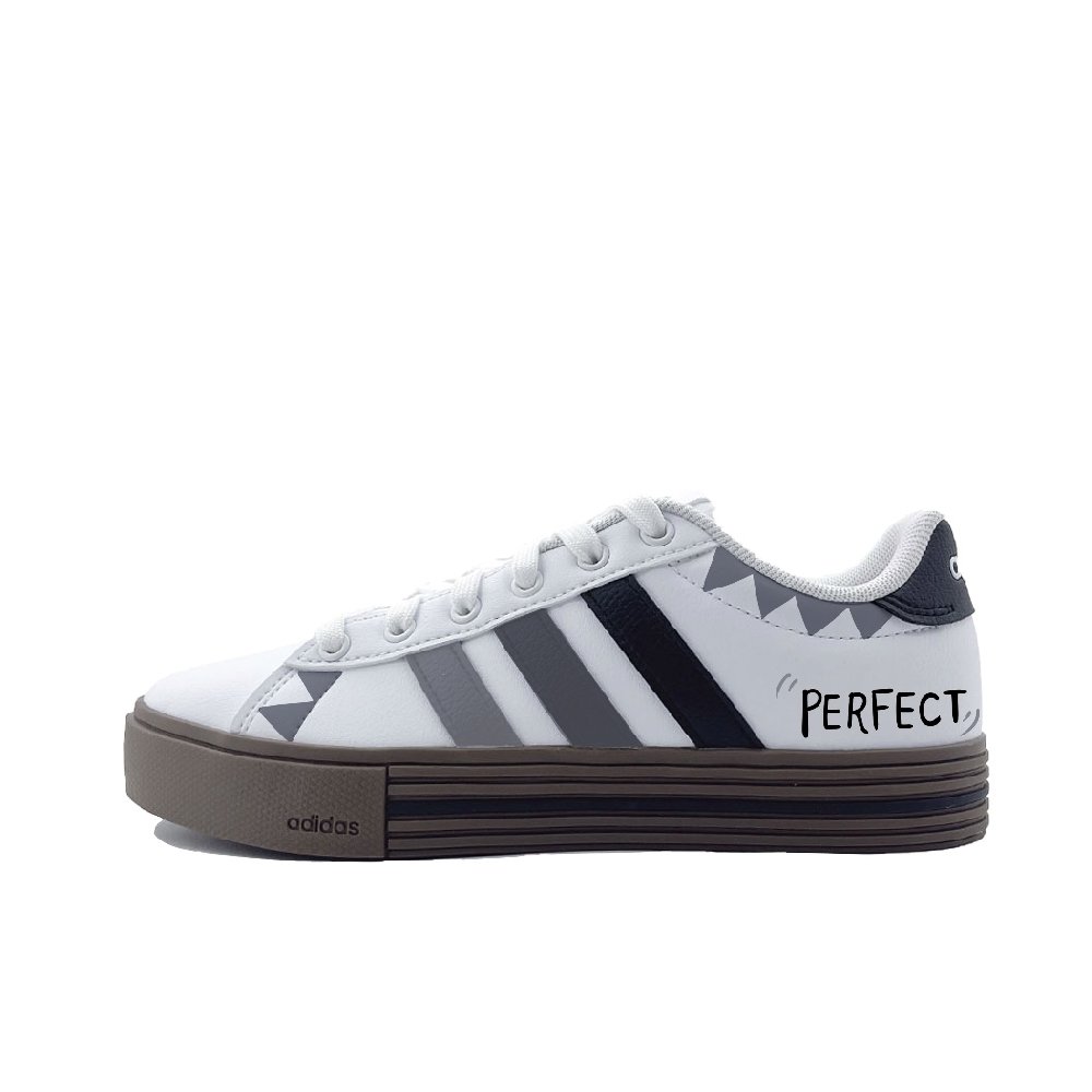 Adidas Daily 4.0 Maple Leaf Shimmer Abrasion Resistant Low Top Skateboard Shoes Unisex Black White Gray