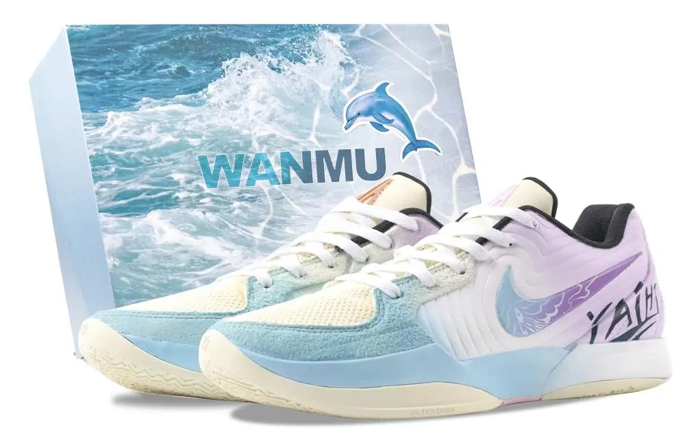 Nike Ja Morant 2 Glacier Mirror Abrasion Resistant Low top Basketball Shoes Men's Blue Purple