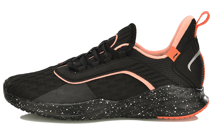 LINING Crazy Run Running Shoes Women's Low-Top Black/Orange
