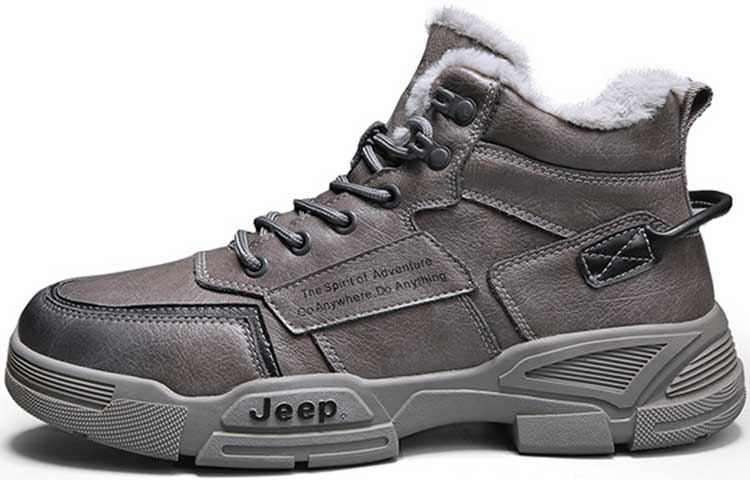 Jeep Hiking / Trekking Shoes Men Mid Top Gray