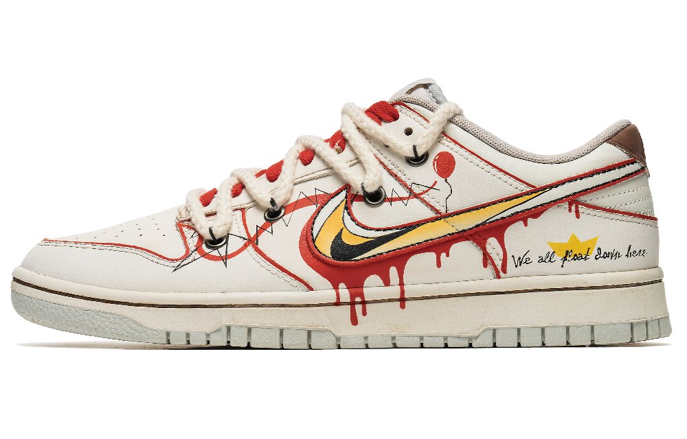 Nike Dunk Low-Top Skateboard Shoes Men's Ecru