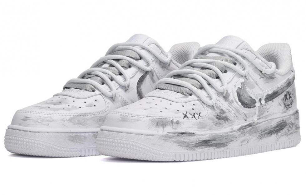 Nike Air Force 1 CUS ID Back To School Style Spring Travel Low-Top Skateboard Shoes Men's White Gray купить в интернет-магазине Yoocart с быстрой доставкой по России.