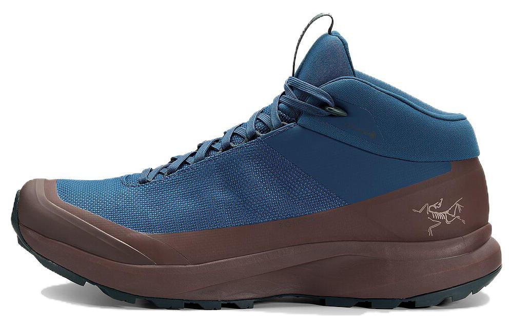 Arcteryx Aerios FL Cushioned Slip-Resistant Mid-Top Outdoor Shoes Unisex Blue Brown