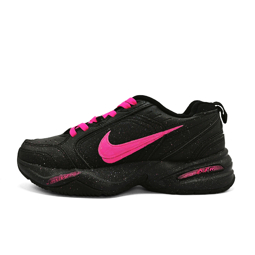 Nike Air Monarch 4 Cranberry Troubles Anti Slip Wear Resistant Low Top Chunky Sneakers Unisex Black Pink