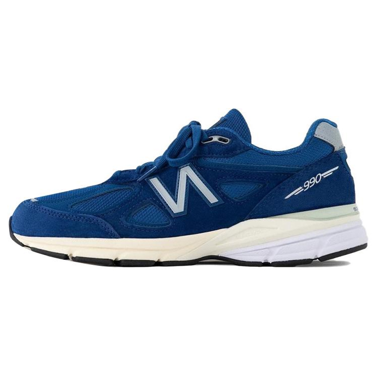 AIME LEON DORE x New Balance NB 990 V4 Wear-Resistant Low-Top Casual Running Shoes Men's Blue