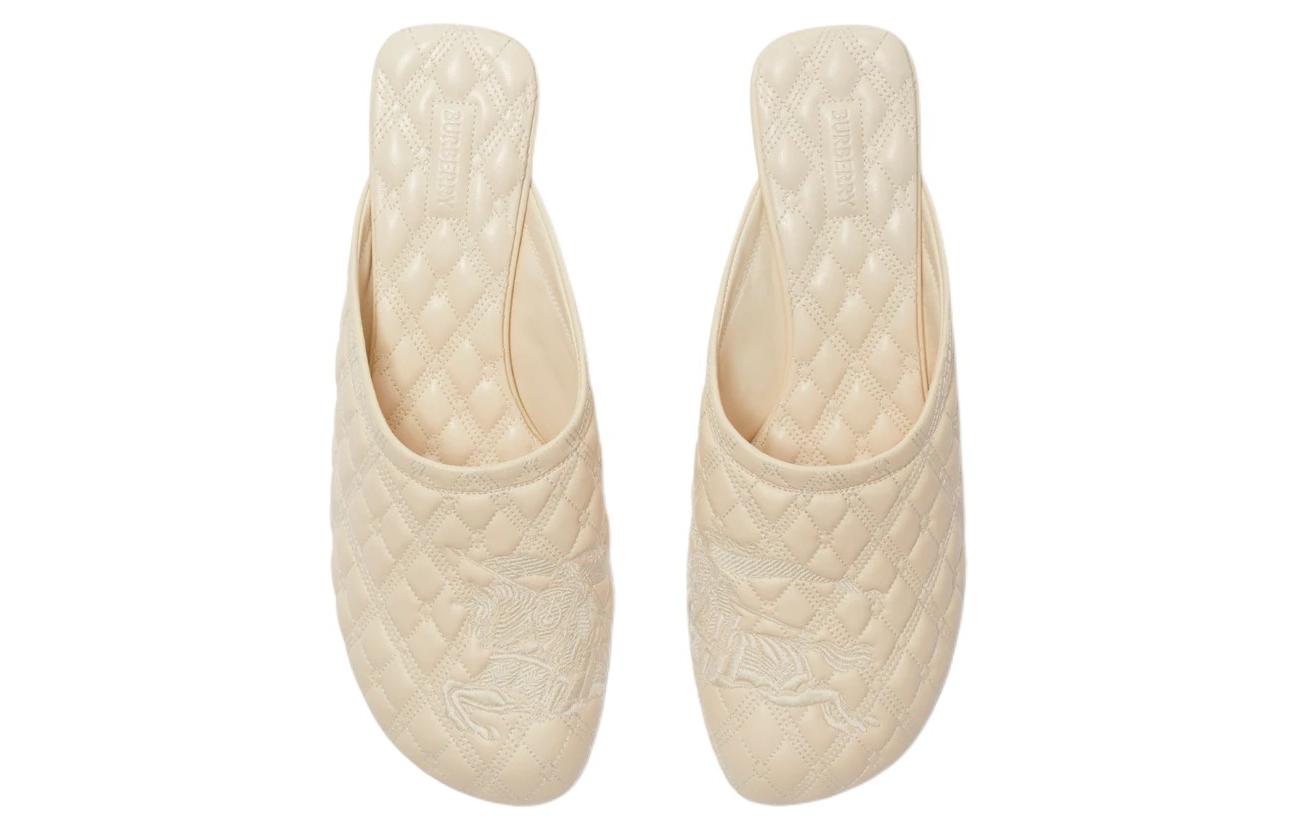 Burberry Quiet Wrap-toe Slippers Women's Ecru