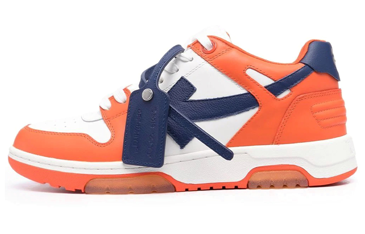 OFF WHITE Out Of Office Ooo Low Tops White Orange Blue