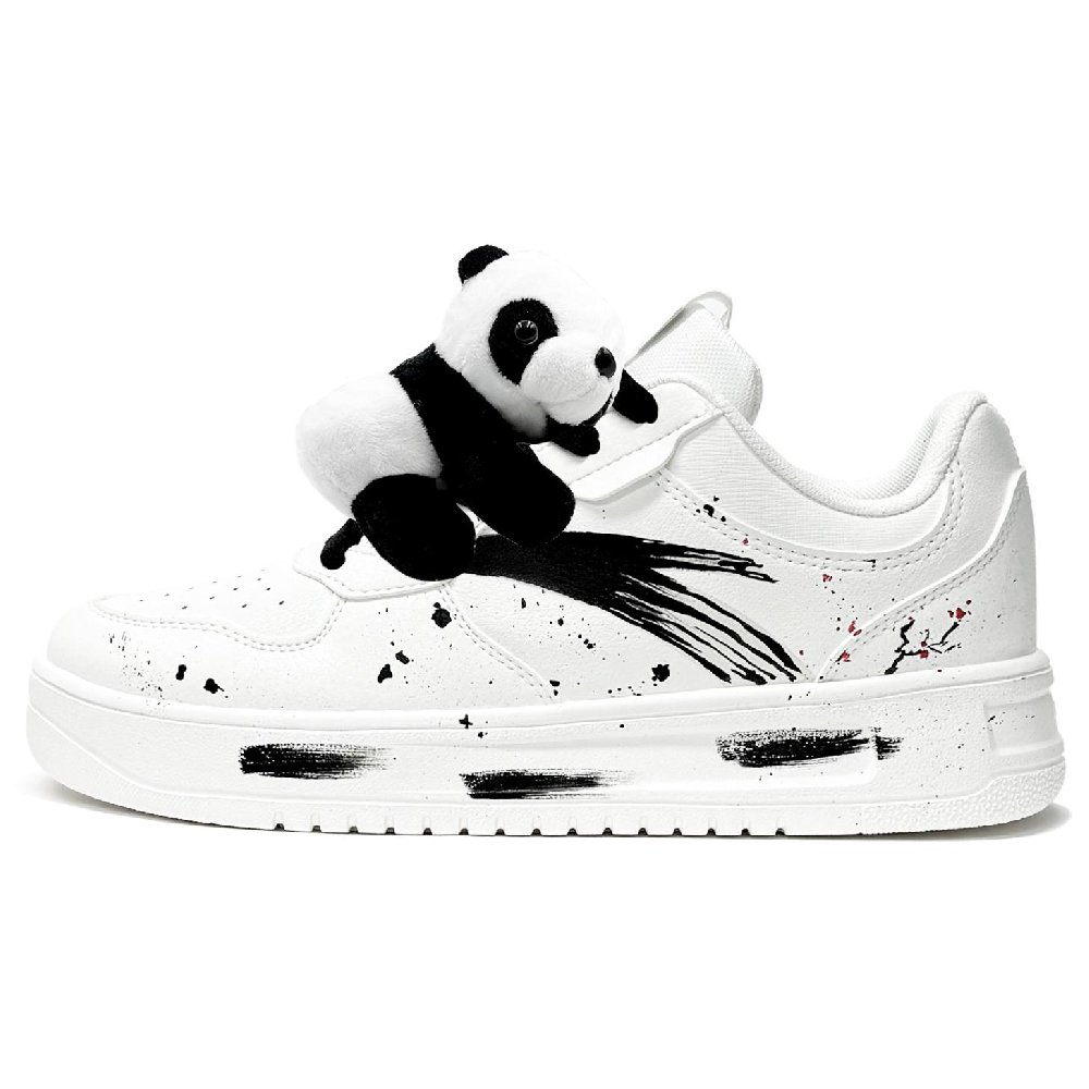Anta Anti Slip Wear Resistant Low Top Skateboard Shoes Unisex Black