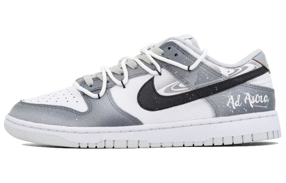 Nike Dunk Arrival At Starry Abrasion Resistant Low Top Skateboard Shoes Unisex Black White Gray