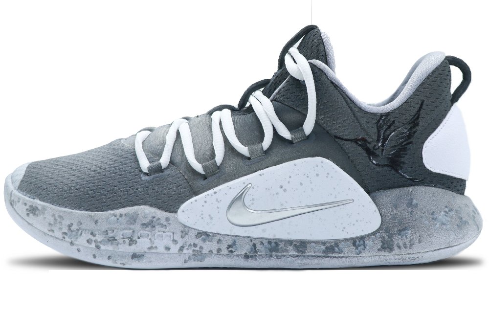 Nike Hyperdunk X Cushioning Low Top Basketball Shoes Men's Gray White