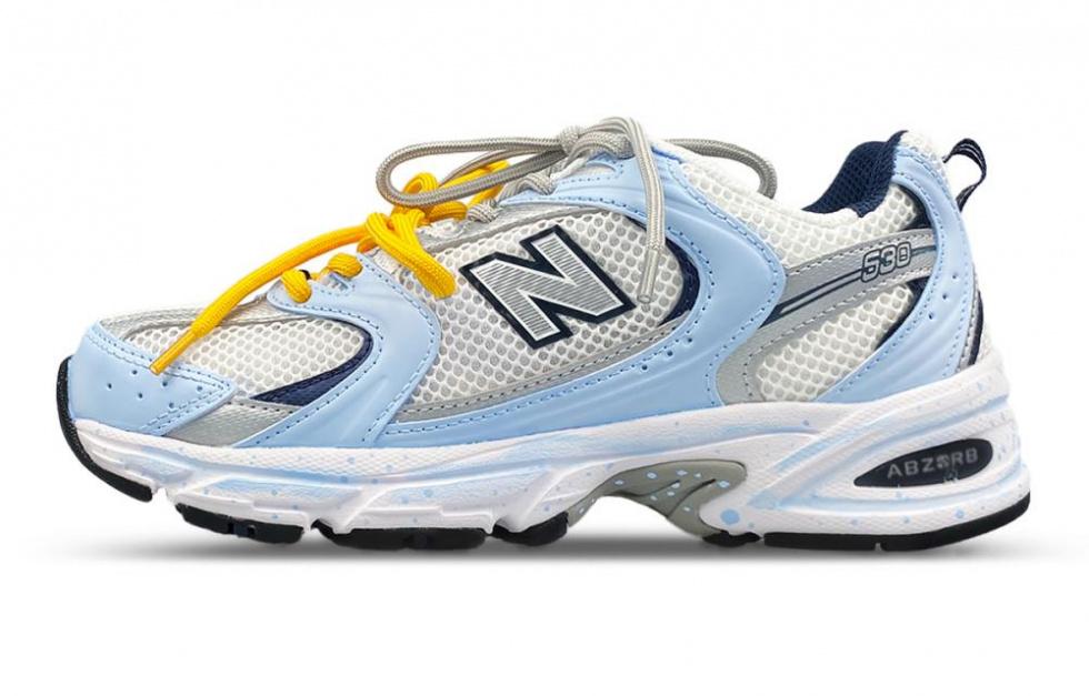 New Balance NB 530 Cushioning Anti-Slip Wear-Resistant Breathability Low-Top Running Shoes Unisex White Silver Blue