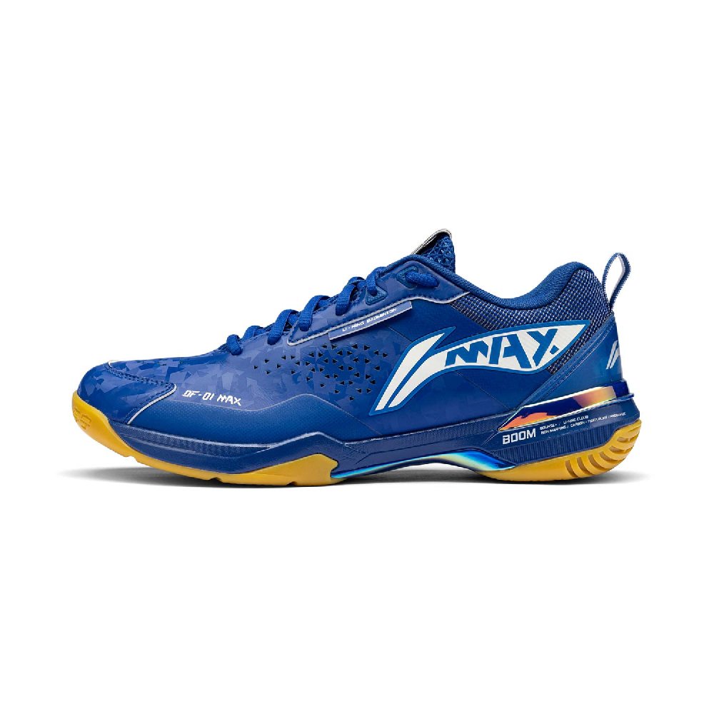 LiNing Slip Resistant Abrasion Resistant Low top Badminton Shoes Unisex Blue Red