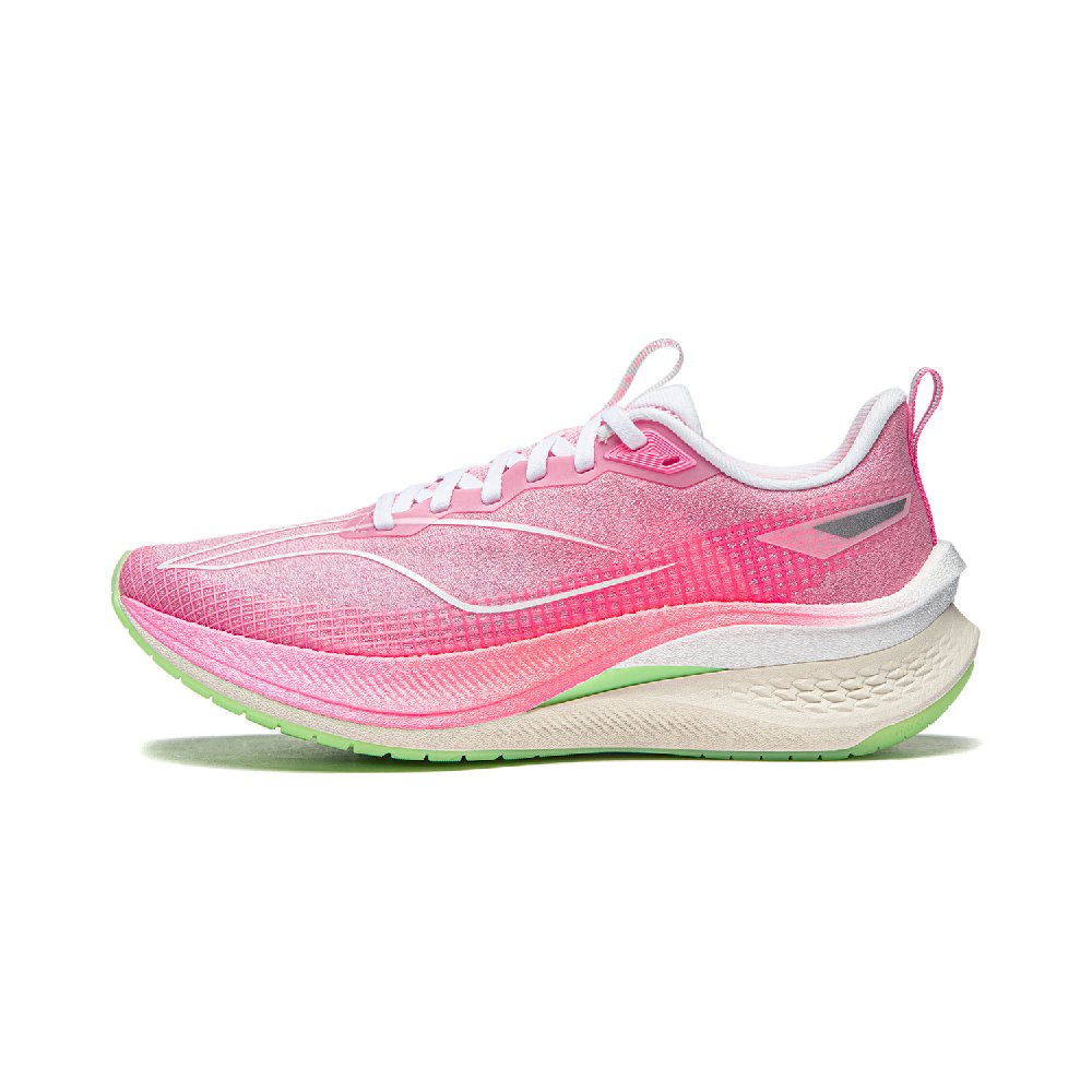 LiNing Red Hare 7 Pro Cushioning, Slip Resistant, Rebound Low top Sprint Running Shoes Women's Soft Cherry Blossom Pink