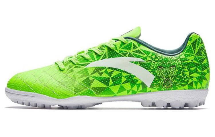 Anta TF Turf Artificial Ground Anti Slip Wear Resistant Soccer Shoes Men's Green White