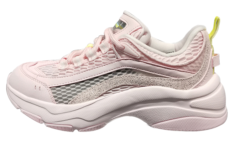 LiNing Aurora WindWalker Cushioned Slip Resistant Abrasion Resistant Breathable Low Top Chunky Sneakers Women's Pink