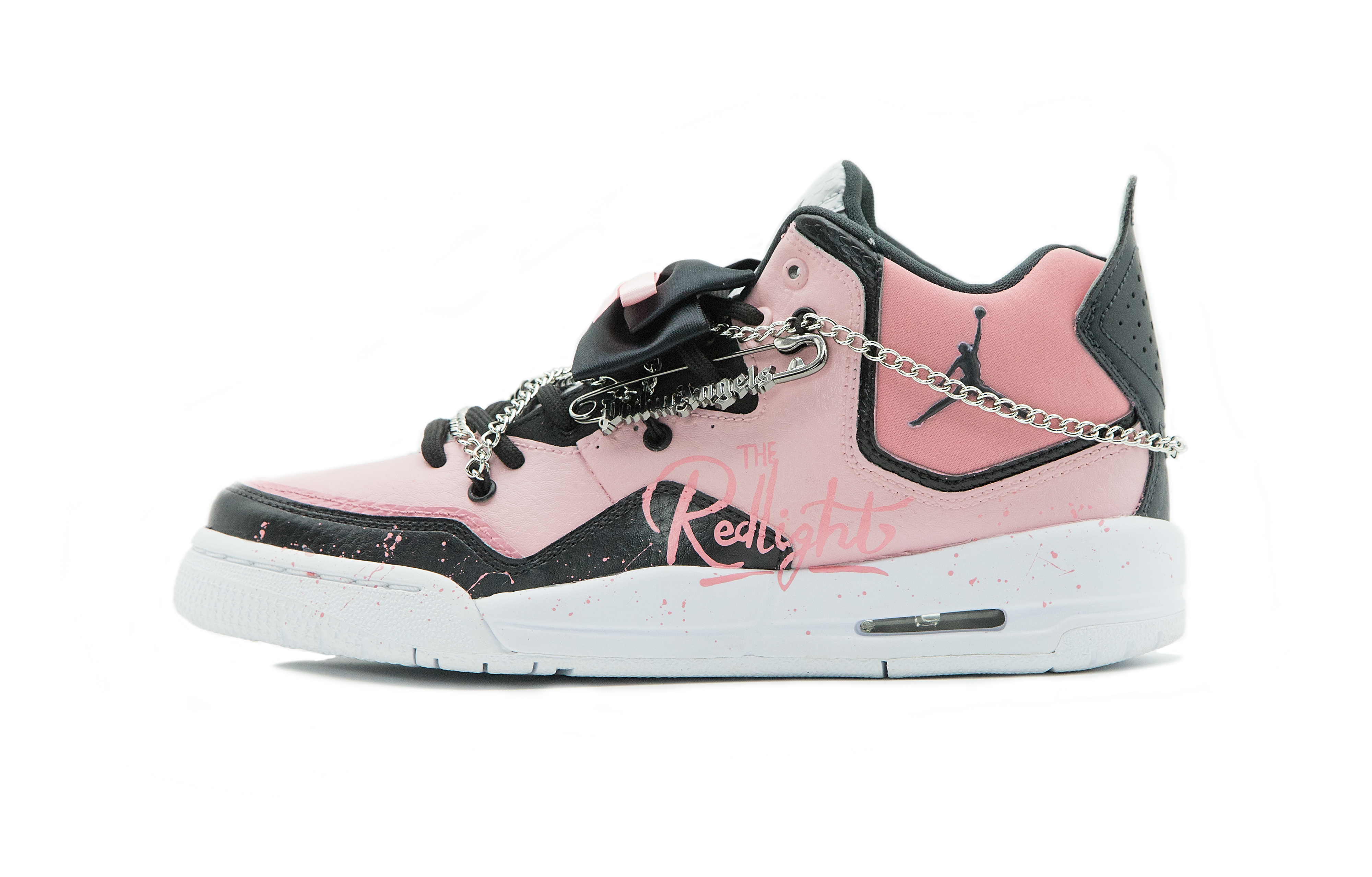 Jordan Courtside 23 Urban Chic Style, Rose Mid top Skateboard Shoes Women's Black Pink