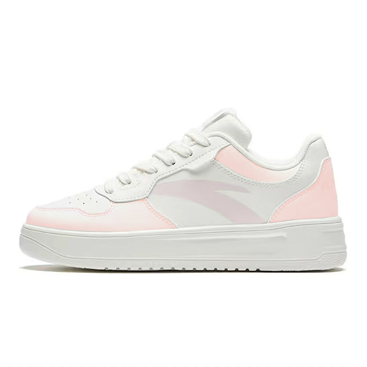 Anta Life Collection Anti-Slip Wear-Resistant Low-Top Skateboard Shoes Men's White Pink