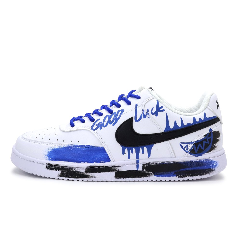 Nike Court Vision 1 Commute Rescue Abrasion Resistant Balance Support Low Top Skateboard Shoes Men's Blue