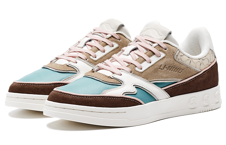 LiNing Classic Collection Abrasion Resistant Low Top Skateboard Shoes Women's Umber