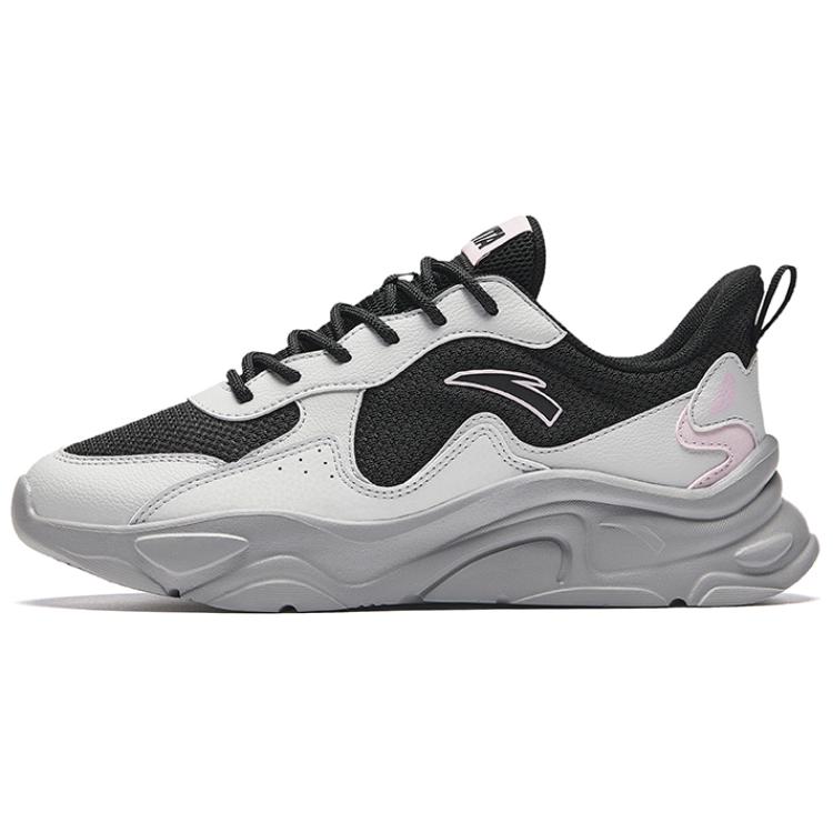Anta Life Collection Cushioned Slip-Resistant Low-Top Casual Shoes Women's Gray Black
