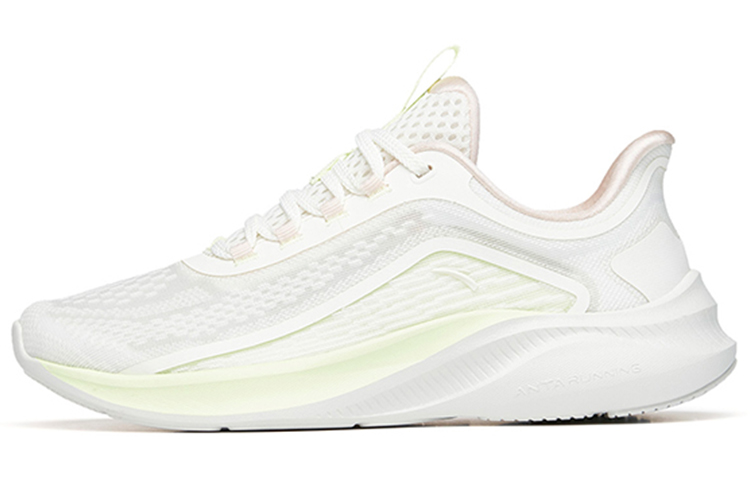 Anta Shock Absorbing, Non Slip, Wear Resistant, Breathable And Lightweight Low Top Running Shoes Women's White Green