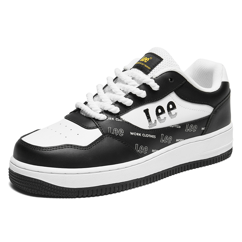 Lee White Sneakers, Business Casual Breathable Height Increase Skateboard Shoes Unisex