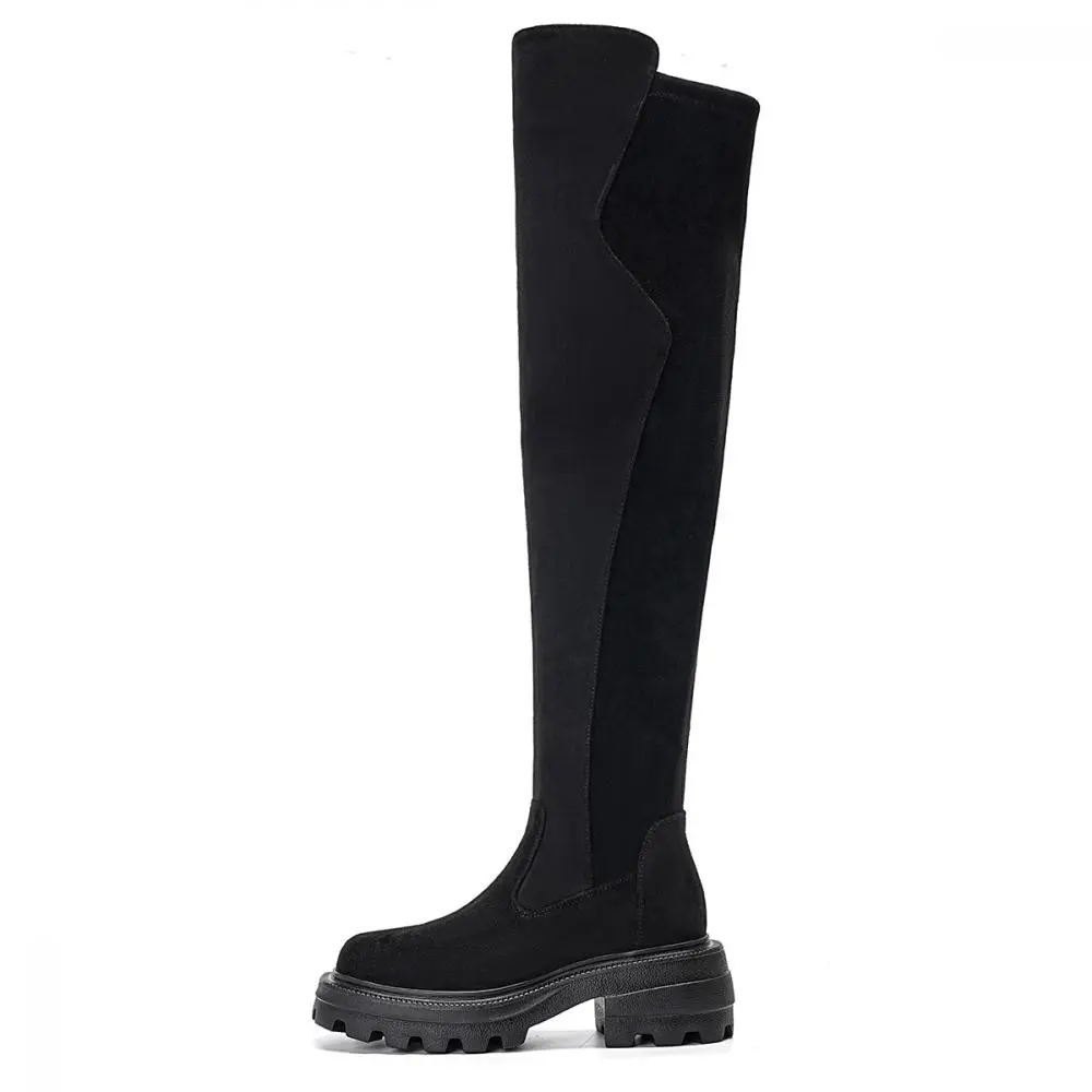 EBLAN Over-the-knee Boots Women's Black